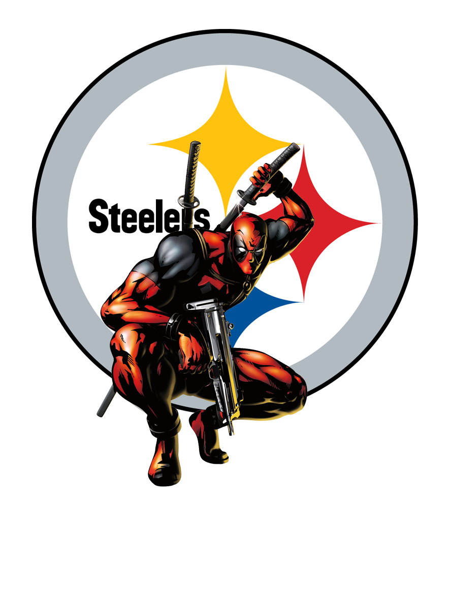 Pittsburgh Steelers Deadpool Logo iron on paper